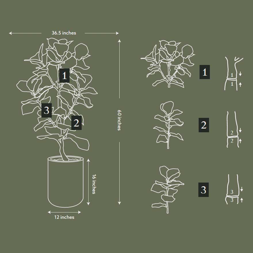 Artificial Fiddle Leaf Fig Tree with Artisan Planter