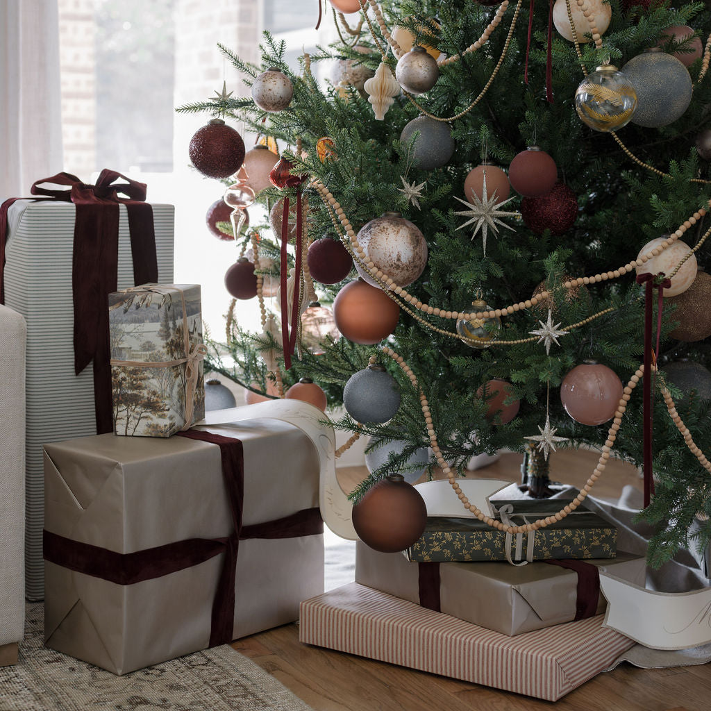 5" Frosted Cinnamon Glass Ornament