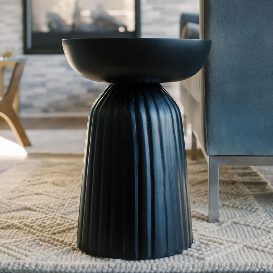 Black Wooden Accent Table