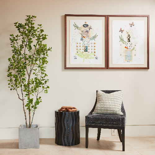 7' Artificial Heart Ficus Tree