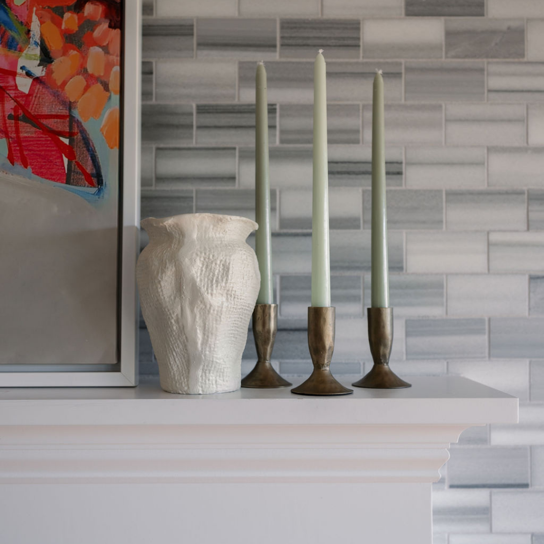 3.5" Iron Candleholders in Antique Brass