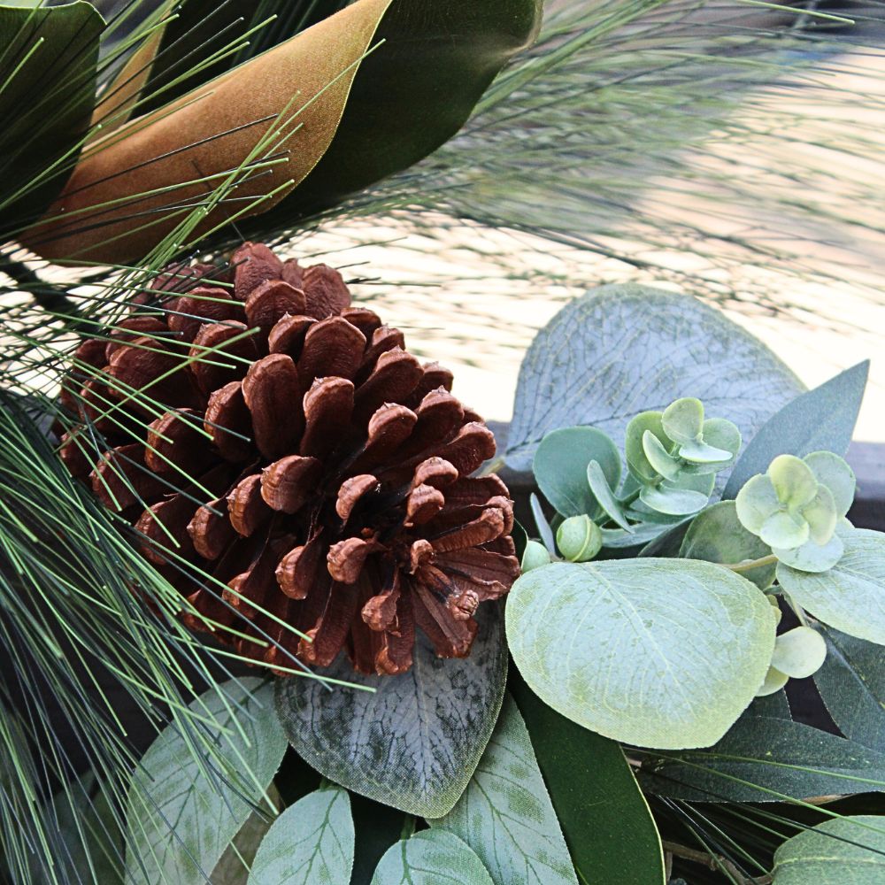 6' Magnolia, Eucalyptus, Pinecone, & Needle Pine Garland