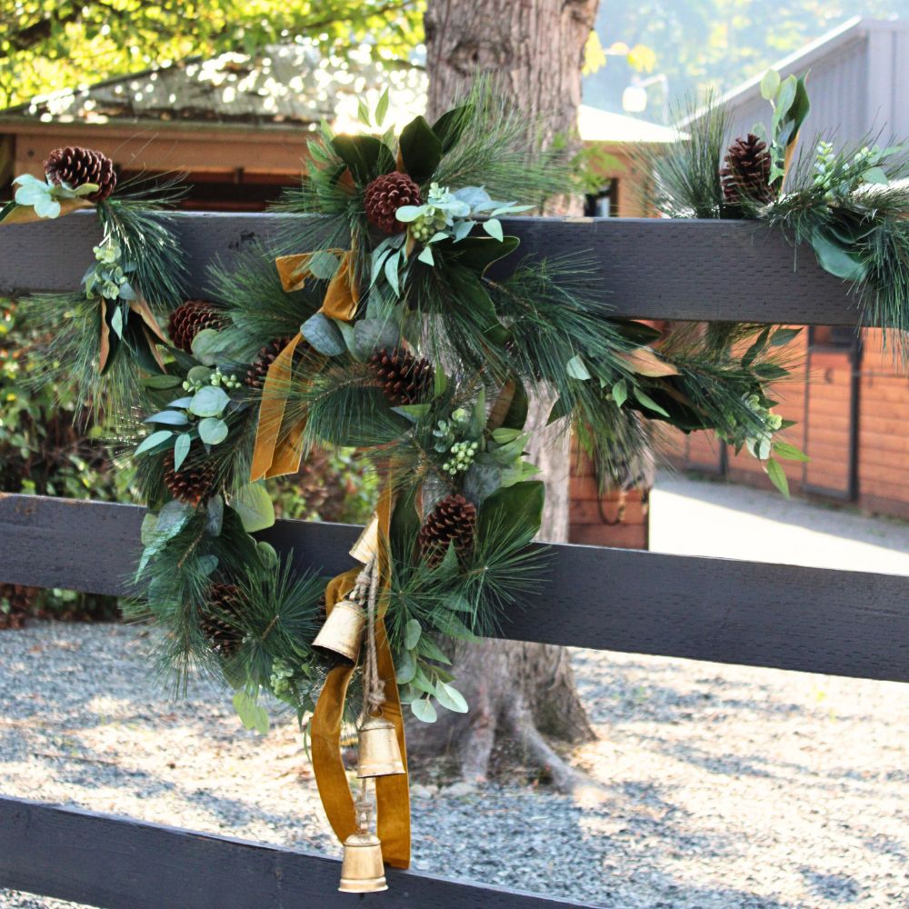 6' Magnolia, Eucalyptus, Pinecone, & Needle Pine Garland