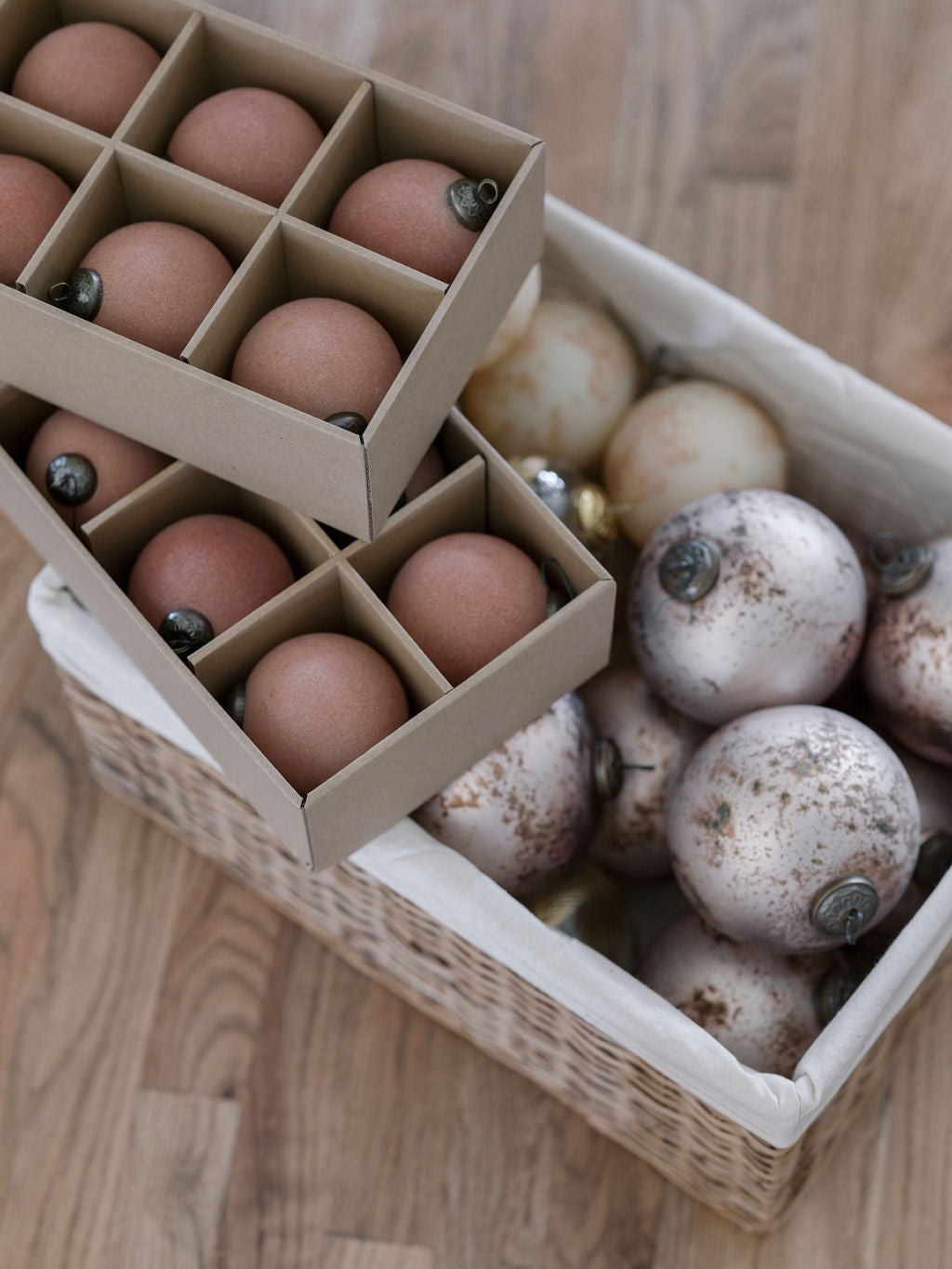 3" Flocked Vintage Rose Glass Ornament