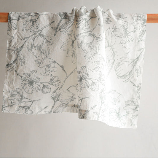 Grey and Green Lilies Napkins