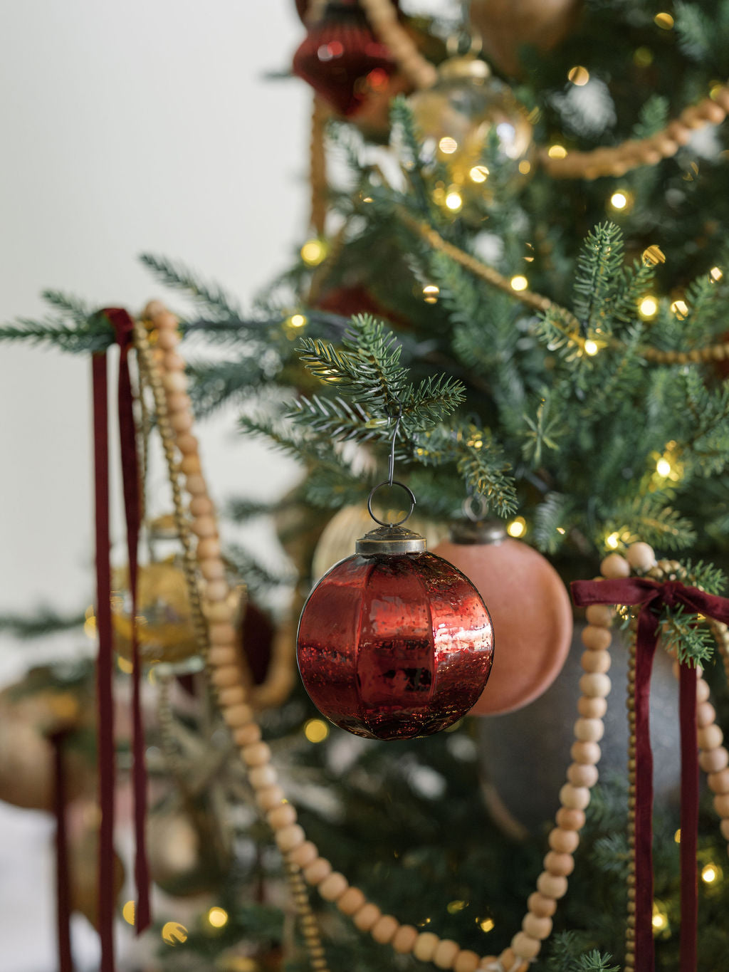 3" Mercury Glass Bordeaux Assorted Style Ornament