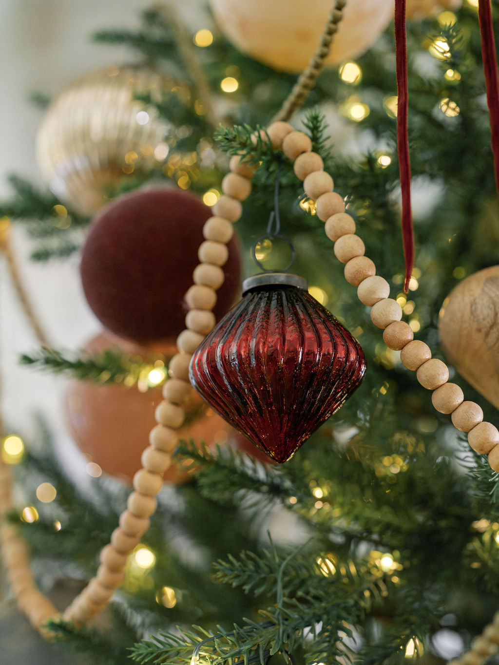 3" Mercury Glass Bordeaux Assorted Style Ornament
