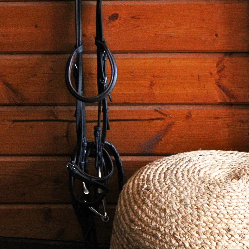 Round Braided Jute Ottoman Pouf