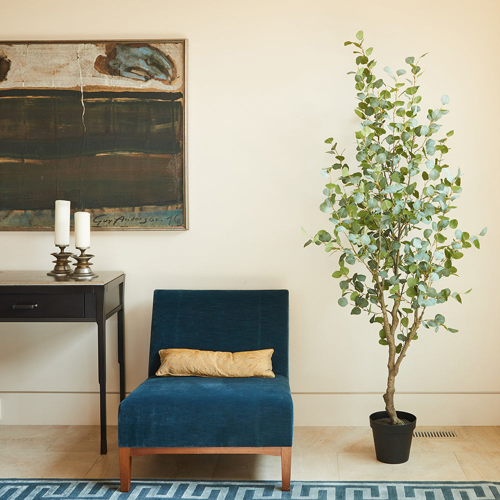 7' Artificial Eucalyptus Tree