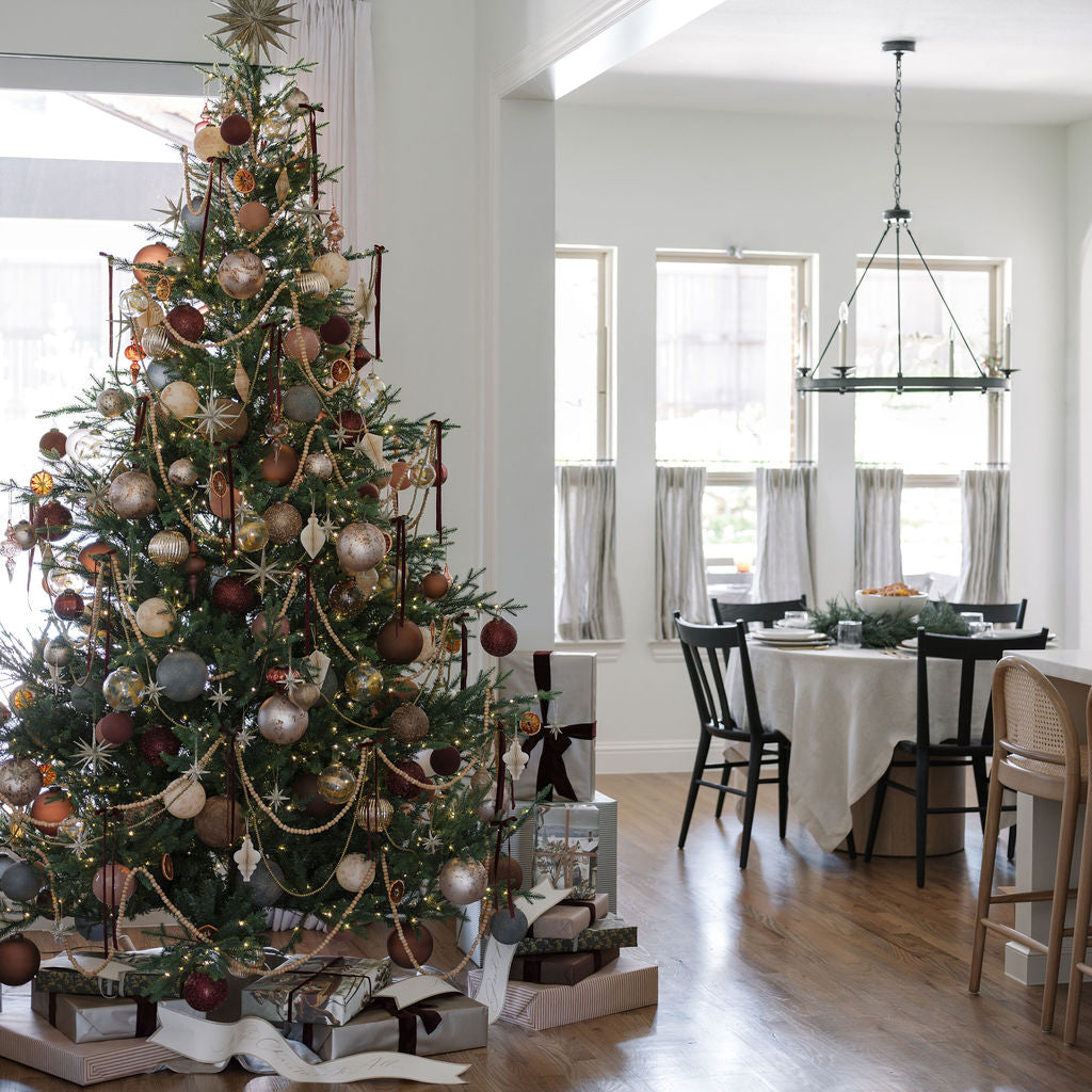 4" Artisan Glass Gold Etched Leaf Ornament