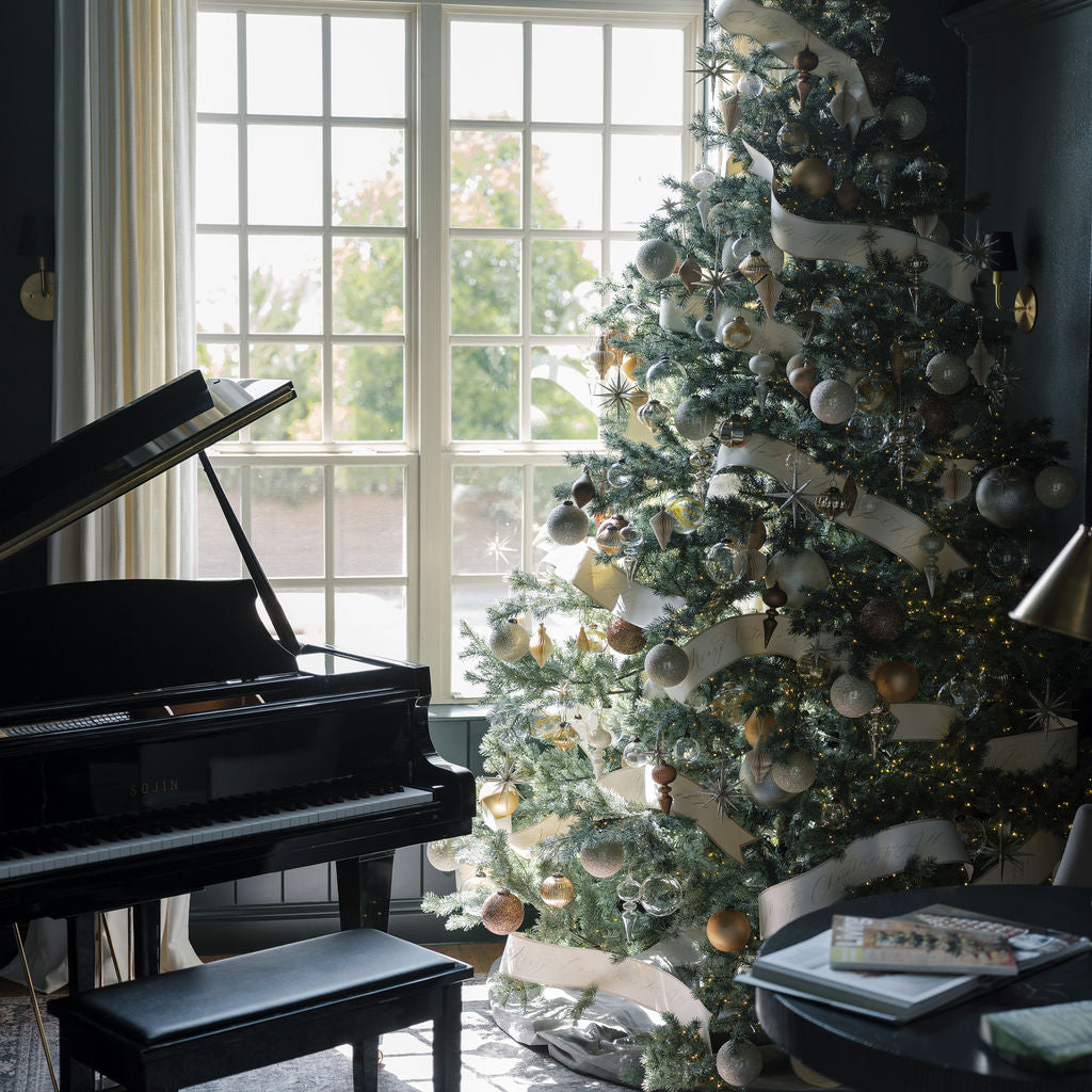 4" Matte Antique Gold Glass Ornament