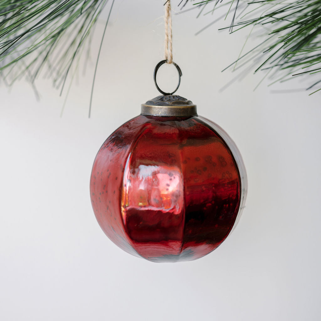 3" Mercury Glass Bordeaux Assorted Style Ornament