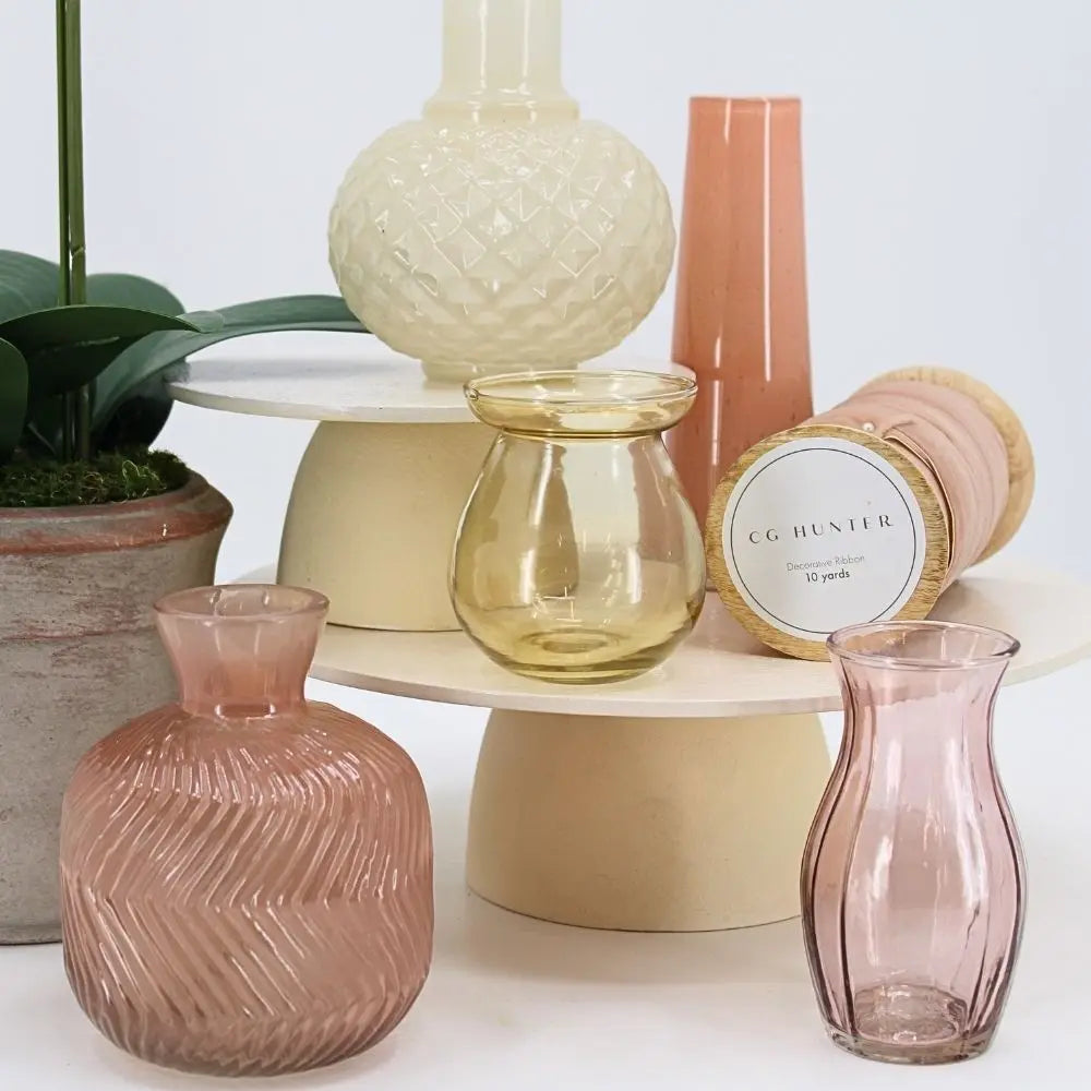 Wide Hand Dyed Velvet Ribbon Light Pink