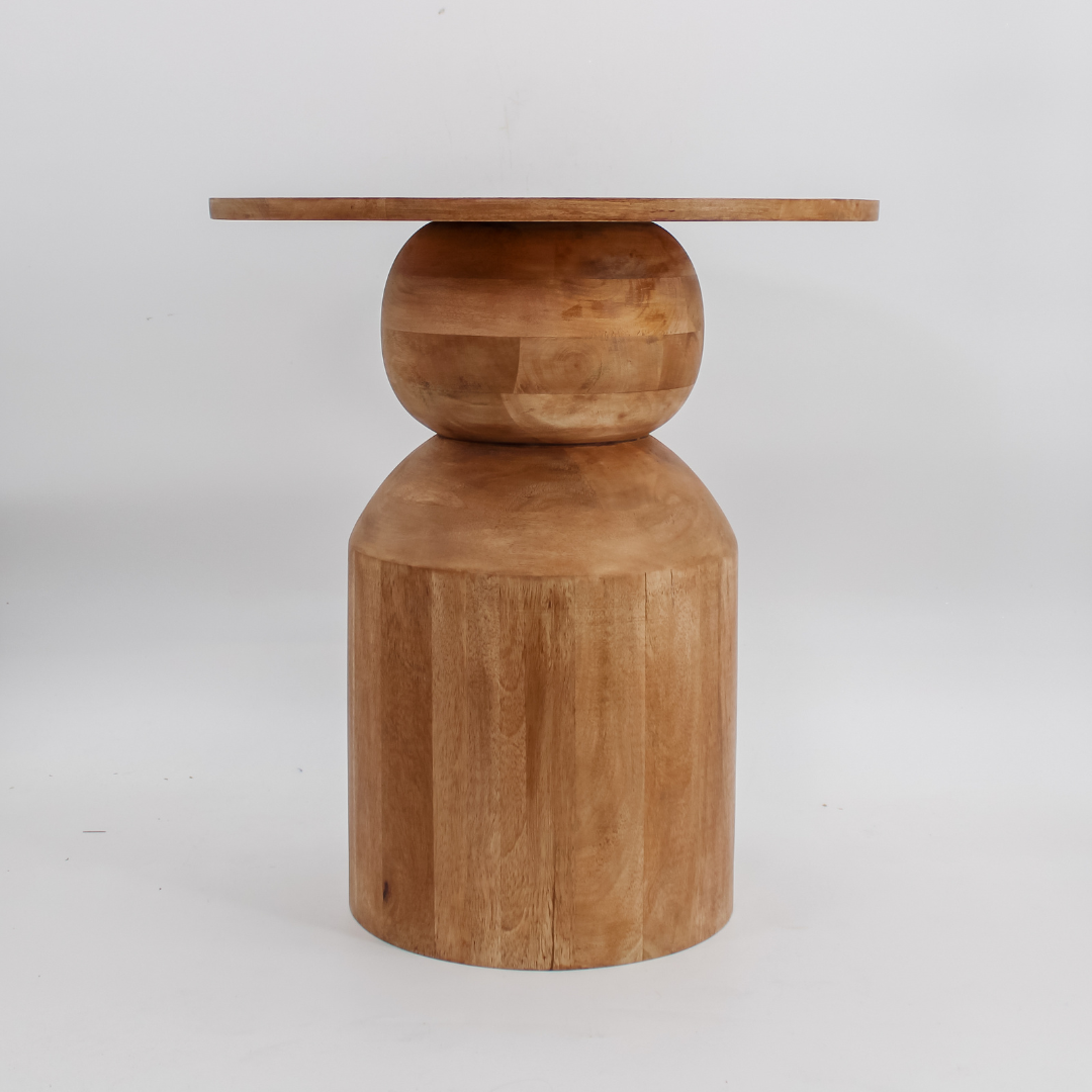 21" Natural Wooden Accent Table