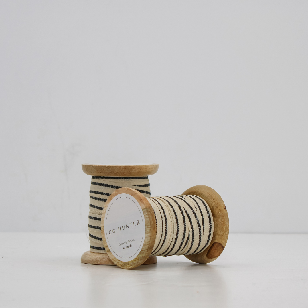 Ribbon in Cream and Black